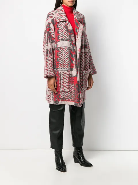 LALA BERLIN JACQUARD PRINT KEENA COAT