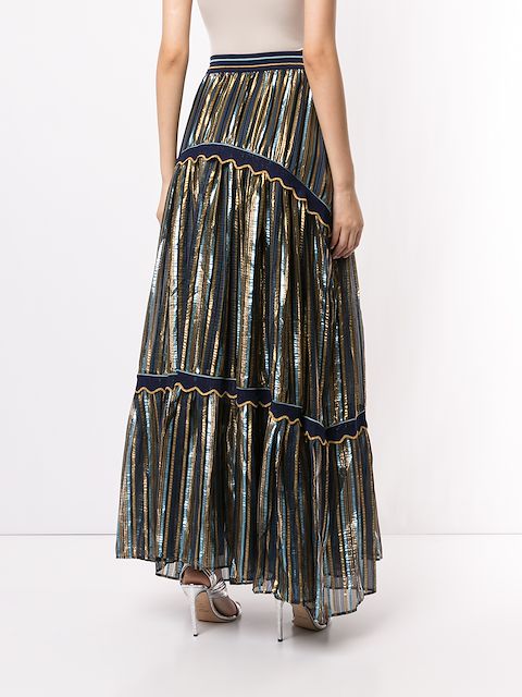 PETER PILOTTO METALLIC LAMÉ MAXI SKIRT