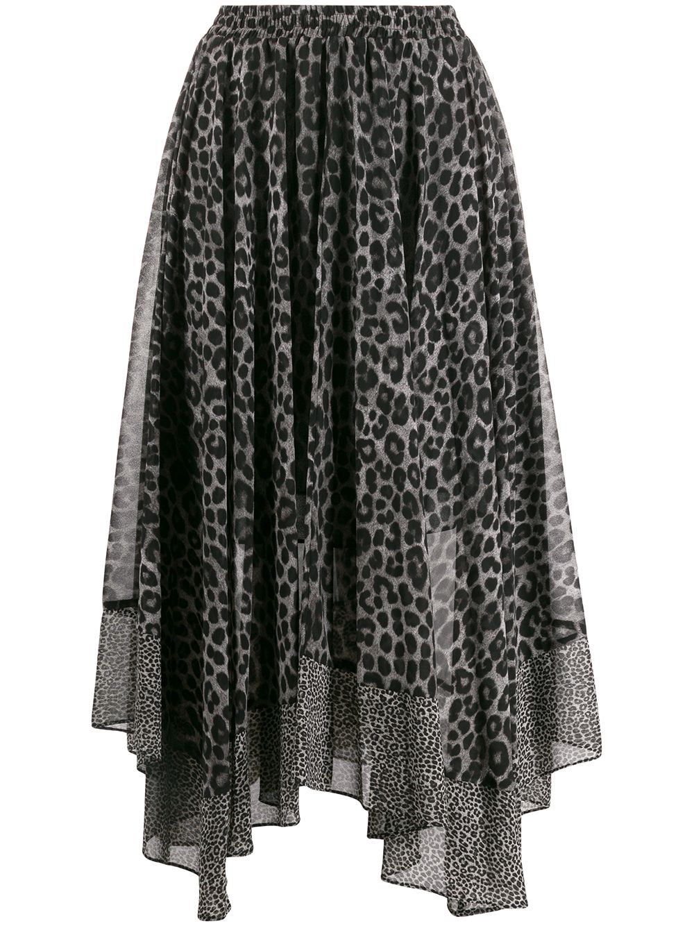 фото Michael Michael Kors Leopard Georgette scarf skirt