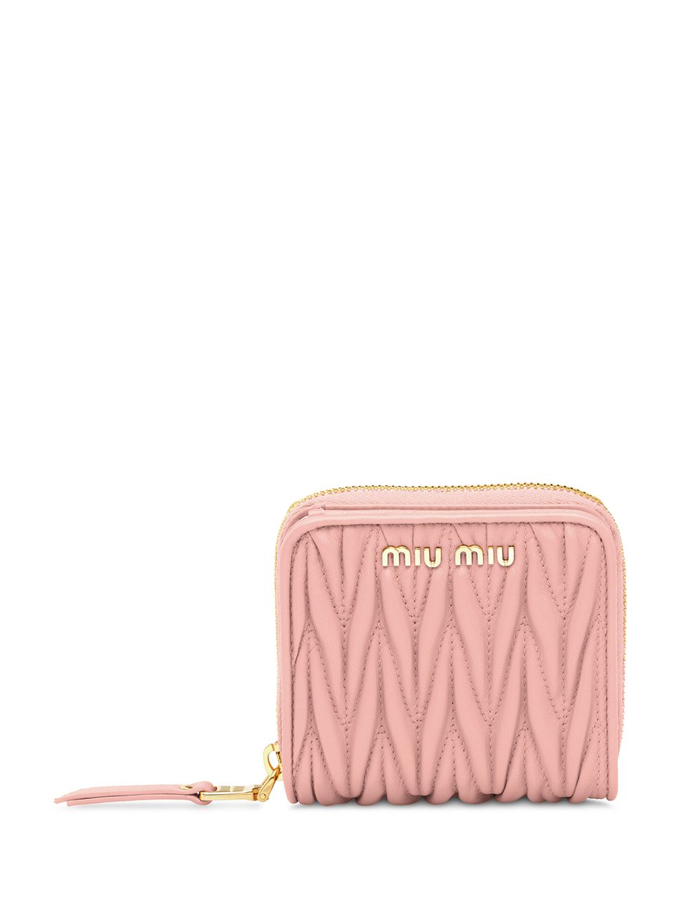 Miu Miu Zipped Bi-fold Wallet In Pink