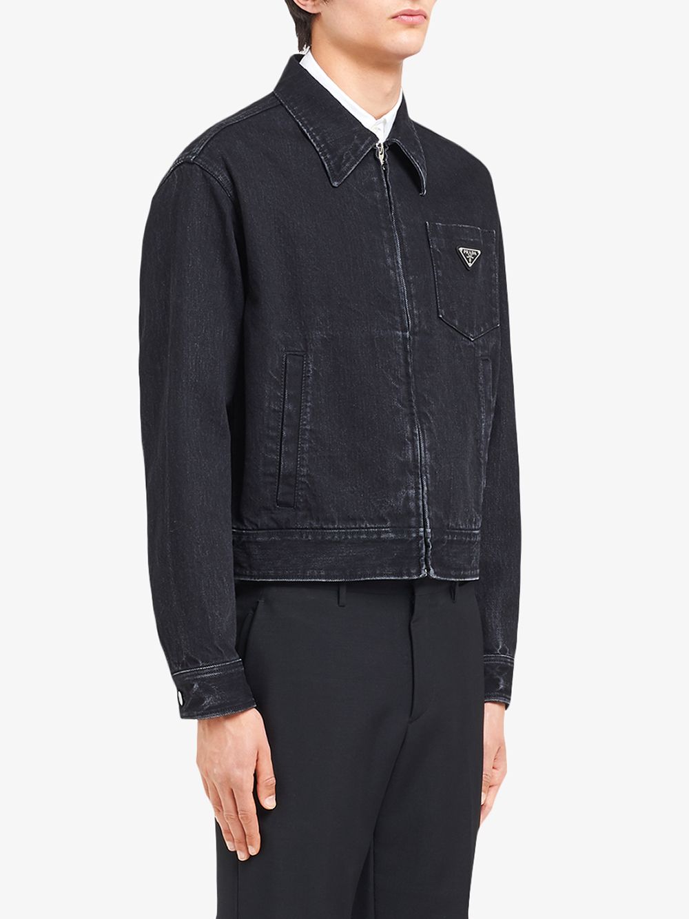 Prada Washed Denim Jacket - Farfetch