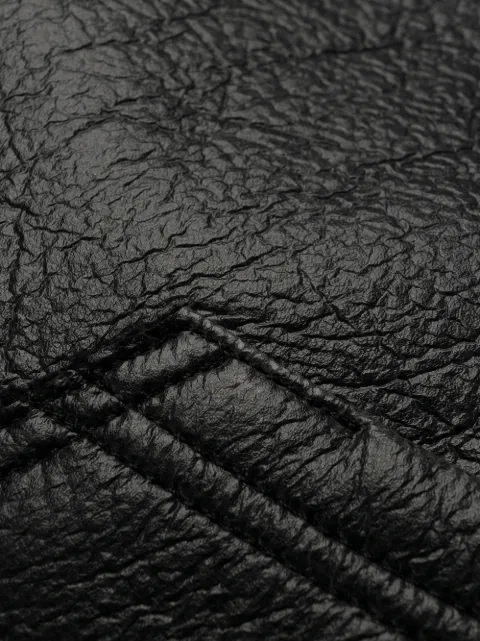 RICK OWENS DRKSHDW LEATHER EFFECT HOODIE