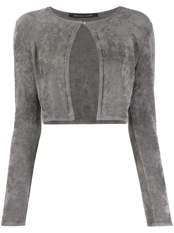 long sleeve cardigan cropped