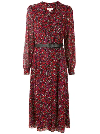 Michael kors woodland print deals georgette dress