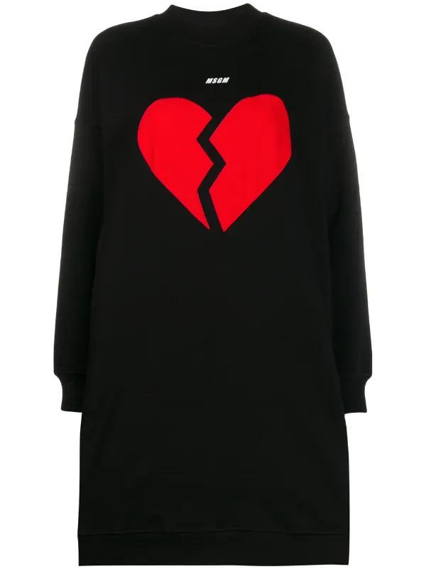 Msgm Broken Heart Sweater Aw19 Farfetch Com