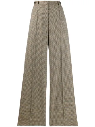 Dogtooth palazzo trousers Clearance