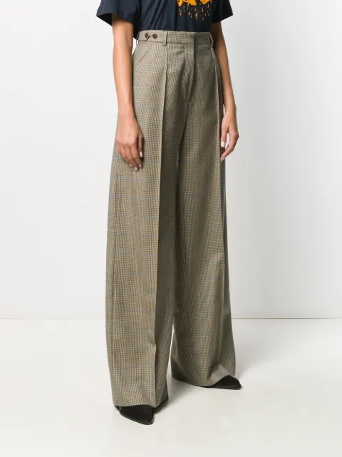 Dogtooth palazzo trousers Clearance