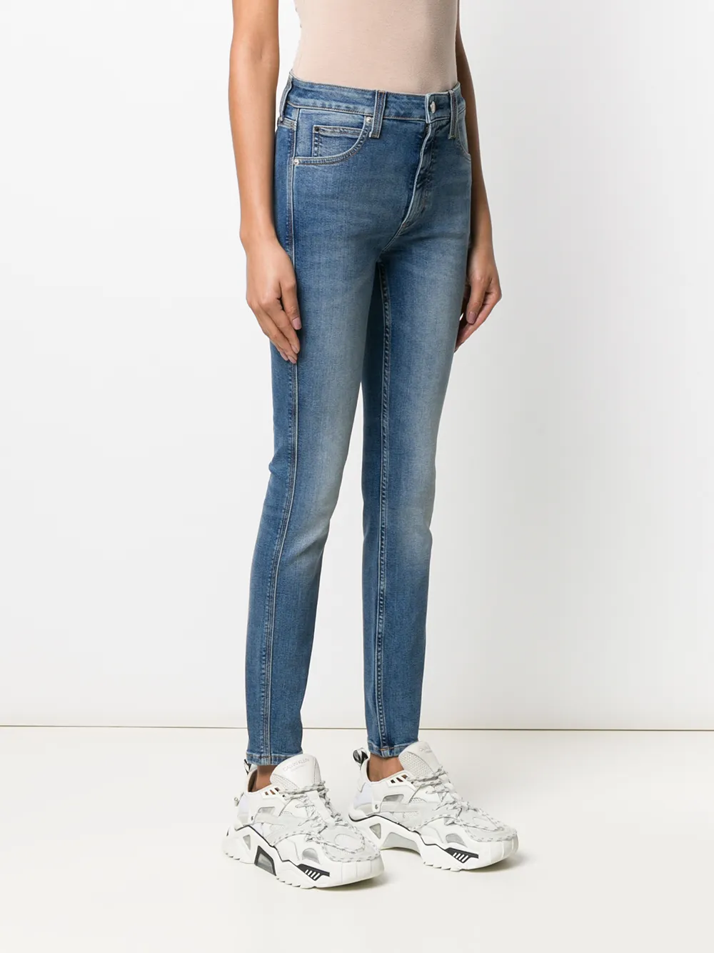 фото Calvin klein jeans джинсы скинни с завышенной талией