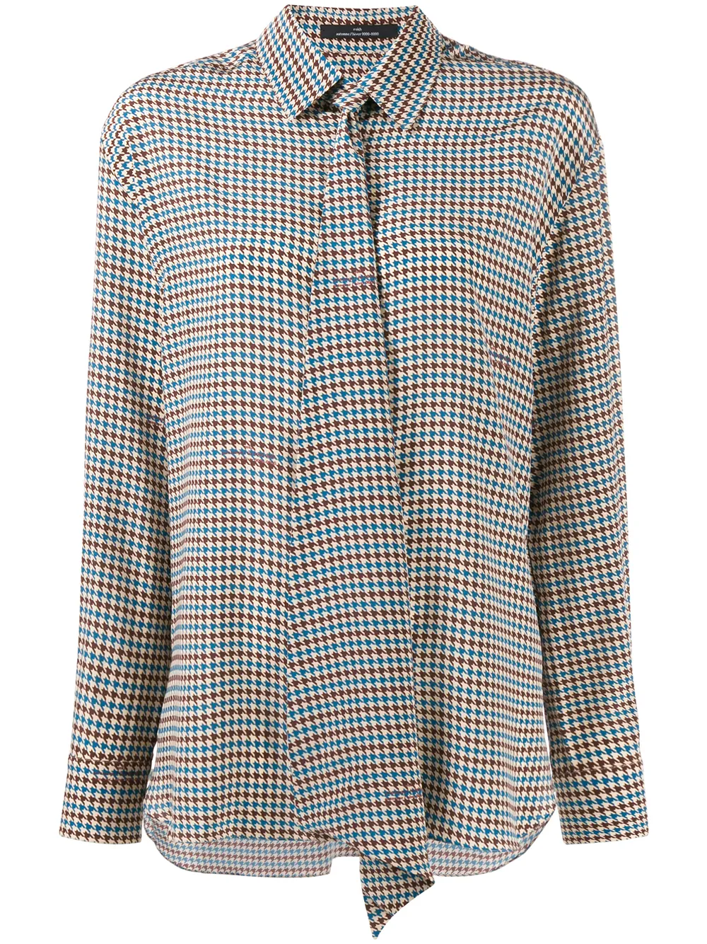 Rokh houndstooth pussy-bow blouse Rokh houndstooth pussy-bow blouse