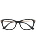 Jimmy Choo Eyewear leopard trim glasses - Black