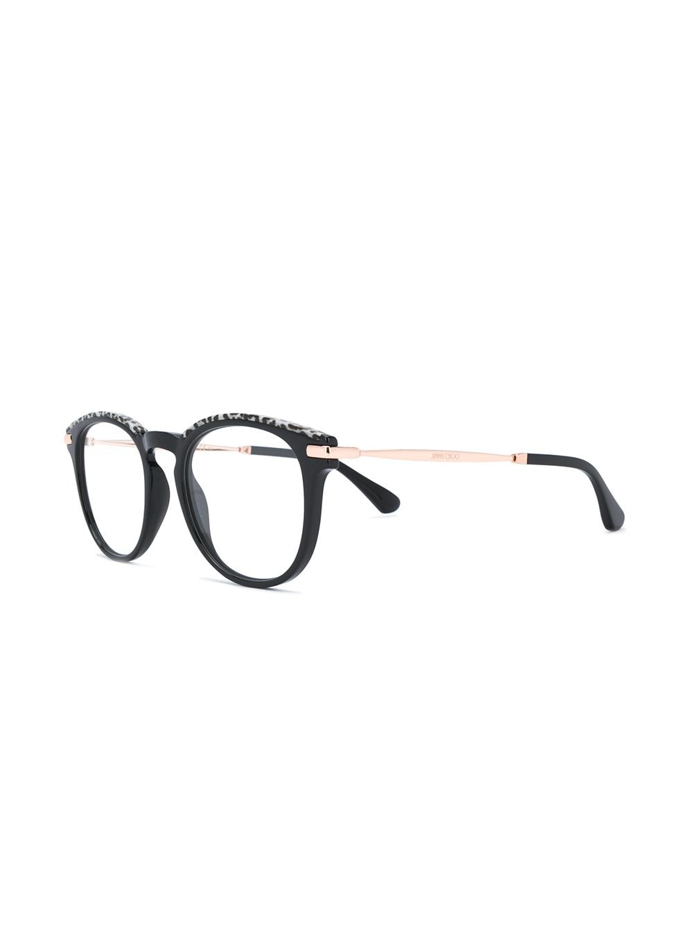 Jimmy Choo Eyewear Bril met luipaard design - Zwart