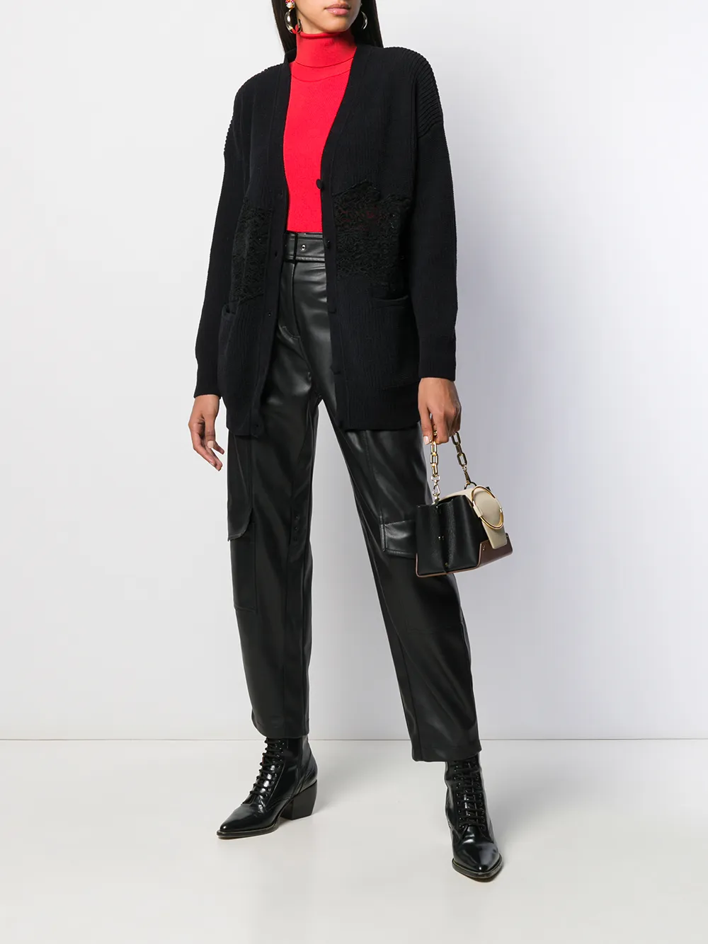  Philosophy Di Lorenzo Serafini Cardigan Mit Spitze   Schwarz 