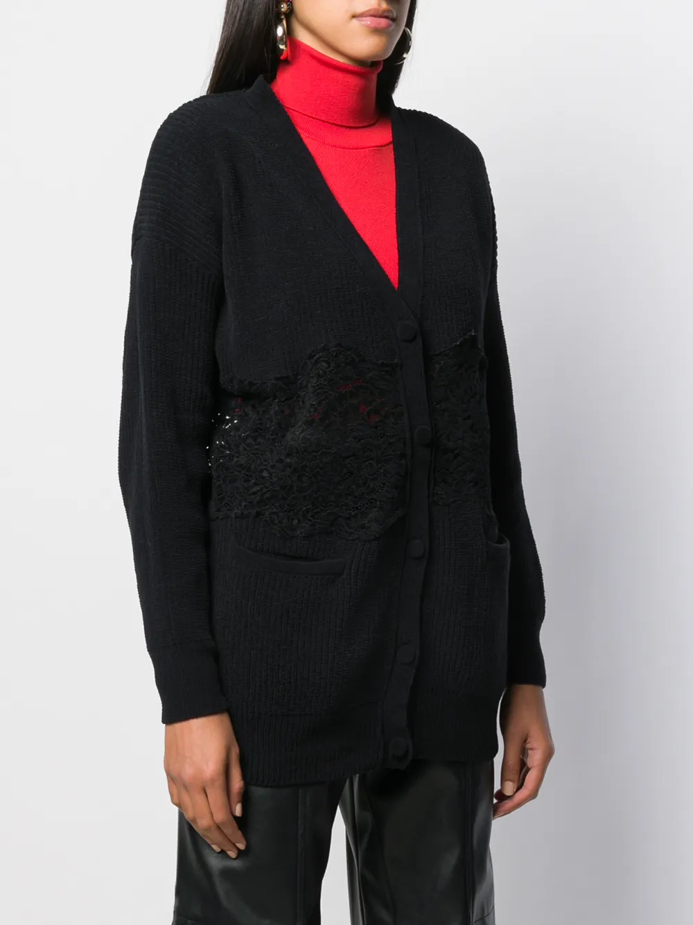  Philosophy Di Lorenzo Serafini Cardigan Mit Spitze   Schwarz 