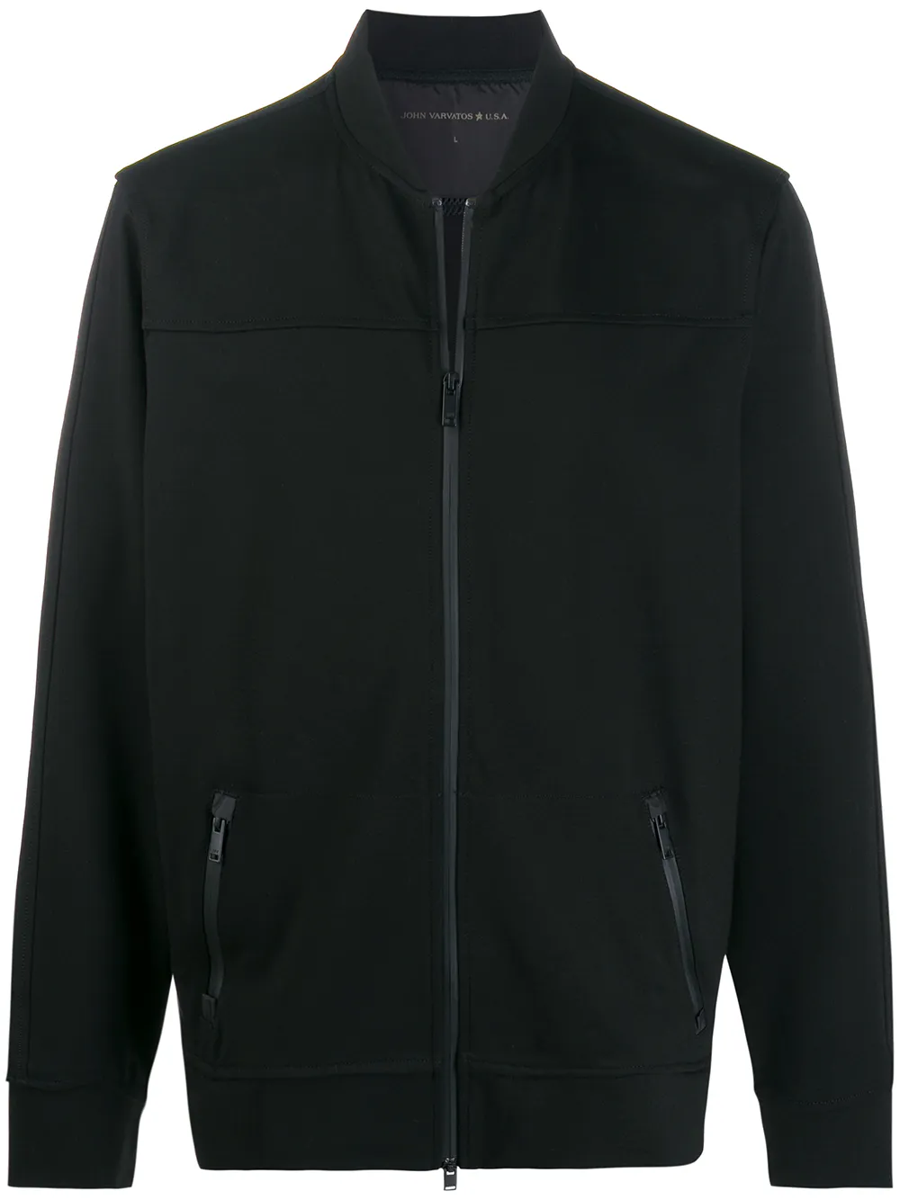 Click to view more detailed imagery on our partner's website John Varvatos Front Zip Fastening Cardigan In Black