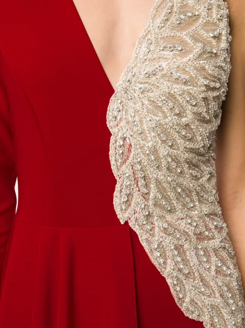 LOULOU STUDIO ASYMMETRIC BEADED JUMPSUIT