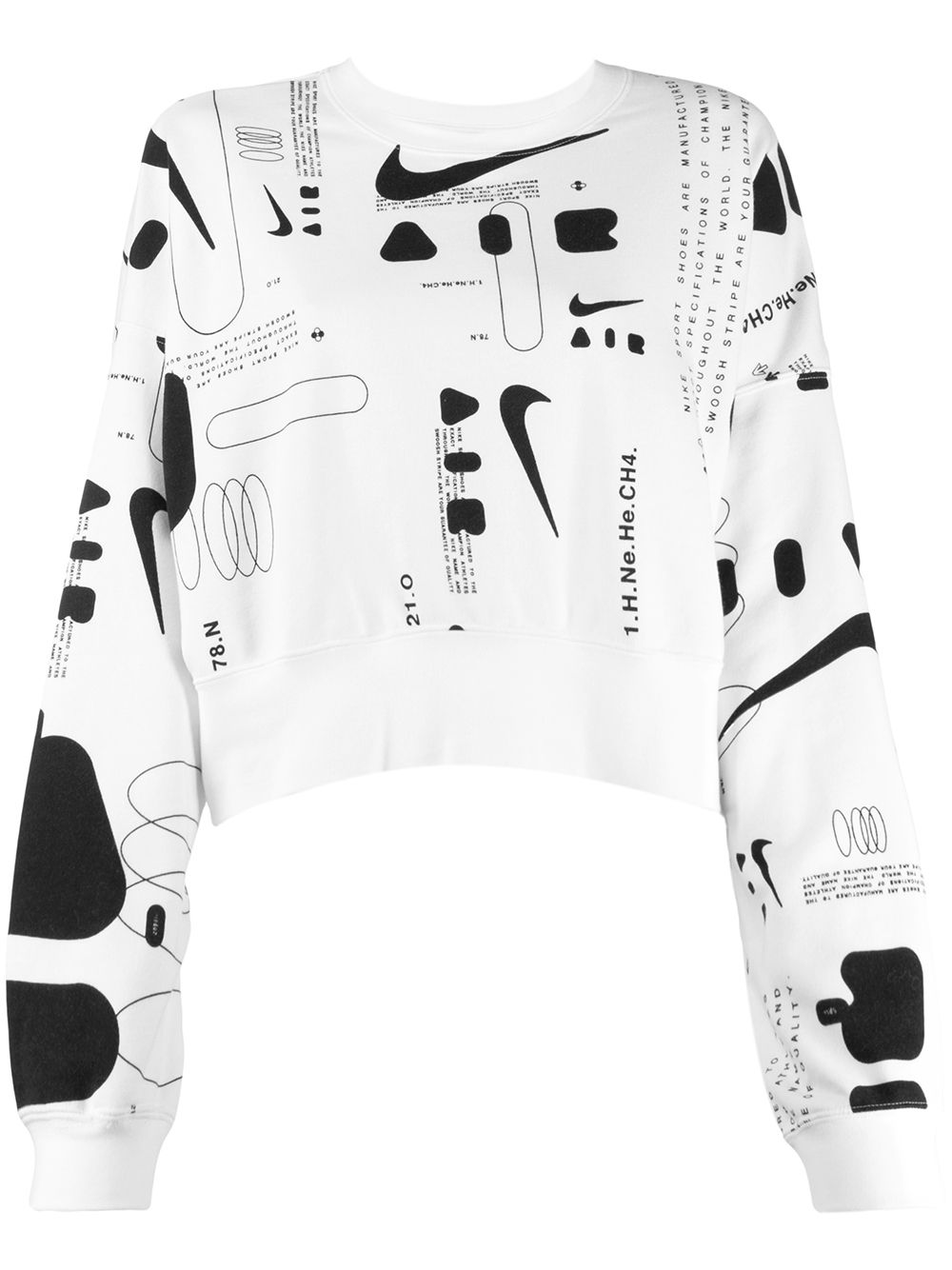 Nike Cropped Printed Sweater | Farfetch.com