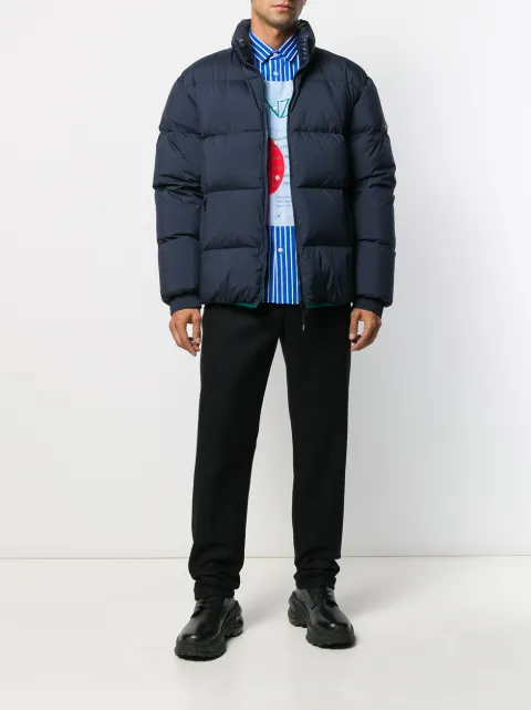 KENZO REVERSIBLE COLOUR BLOCK PUFFER JACKET