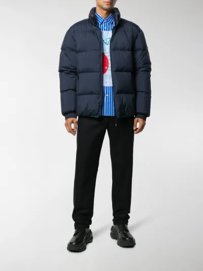 Kenzo reversible colour block puffer 