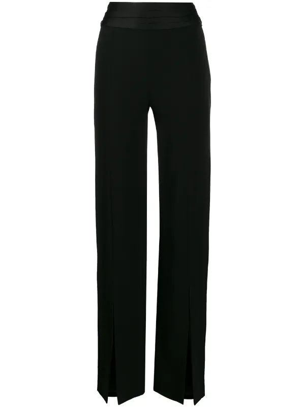 wide leg tuxedo trousers