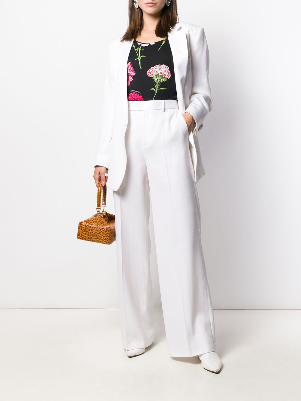 Dolce & Gabbana Scoop Neck Floral Print Blouse - Farfetch