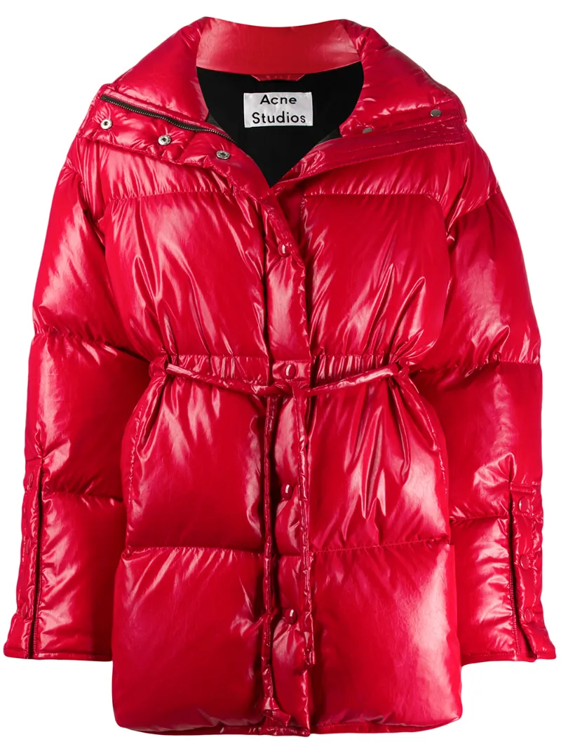 ★Acne Studios★ 23FW Waist Drawstring Puffer Padding A90471 Acne Studios // Khaki Green Oversized Drawstring Puffer