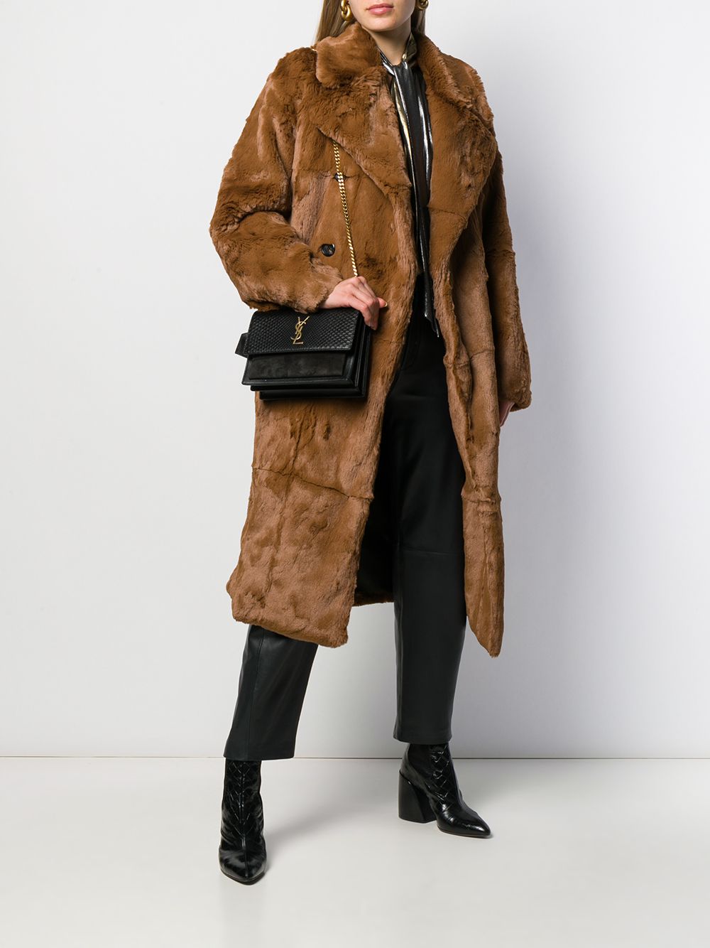 TOM FORD double-breasted Faux Fur Coat - Farfetch