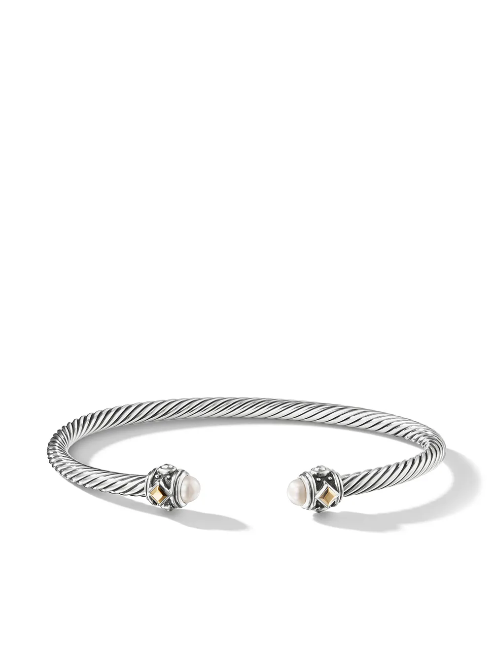 

David Yurman 18kt gold woven-design bangle - Silver