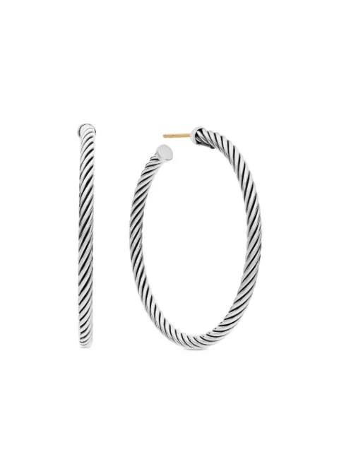 David Yurman sterling silver Cable hoop earrings