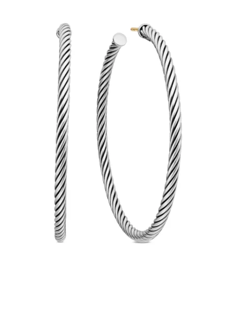 David Yurman sterling silver Cable hoop earrings