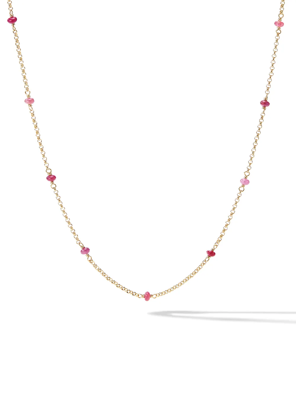 

David Yurman 18kt yellow gold Ruby-embellished necklace