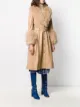 Saks Potts textured trim belted coat