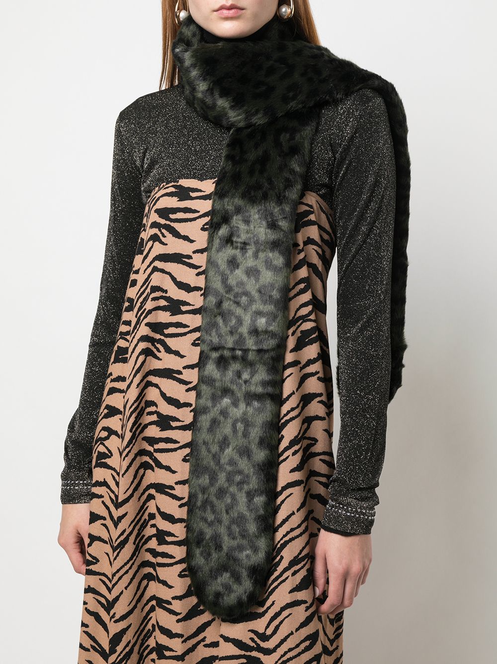 фото Charlotte Simone шарф из искусственного меха с леопардовым принтом
