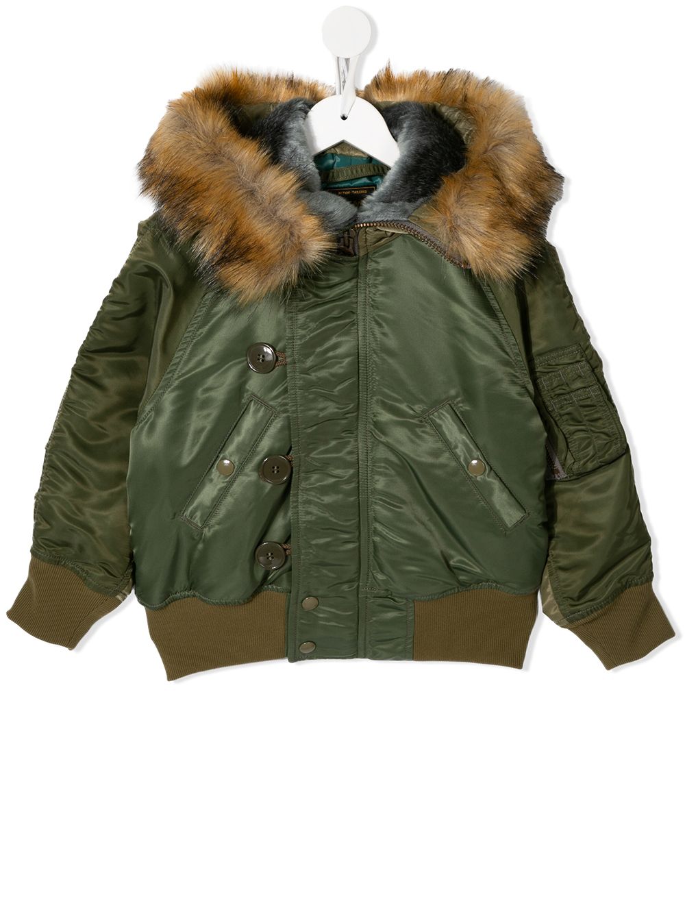 fur trim parka coat