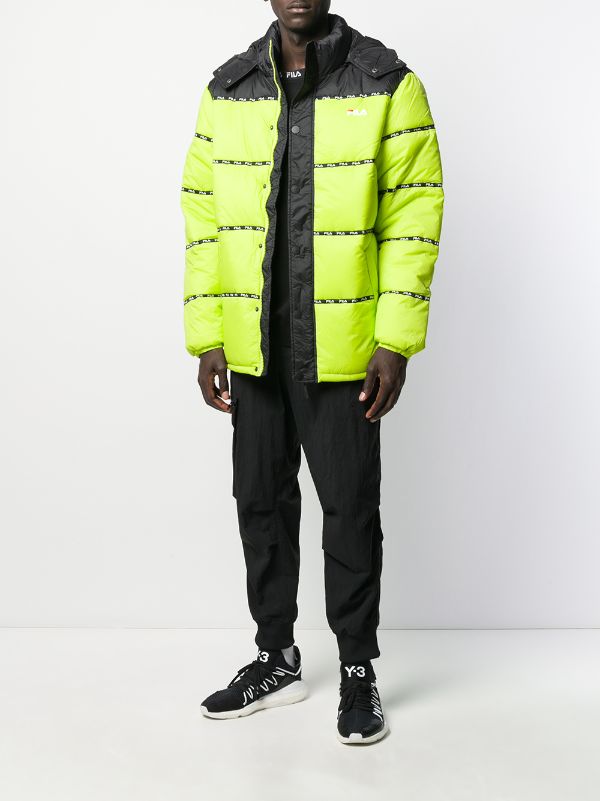 fila puffer jacket green