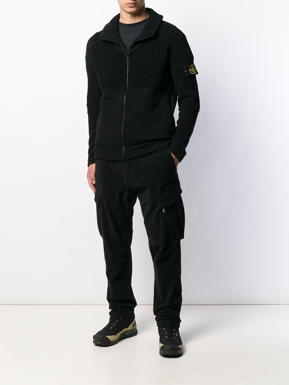 фото Stone Island фактурная толстовка на молнии