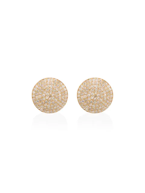 SHAY 18kt gold round pave diamond stud earrings