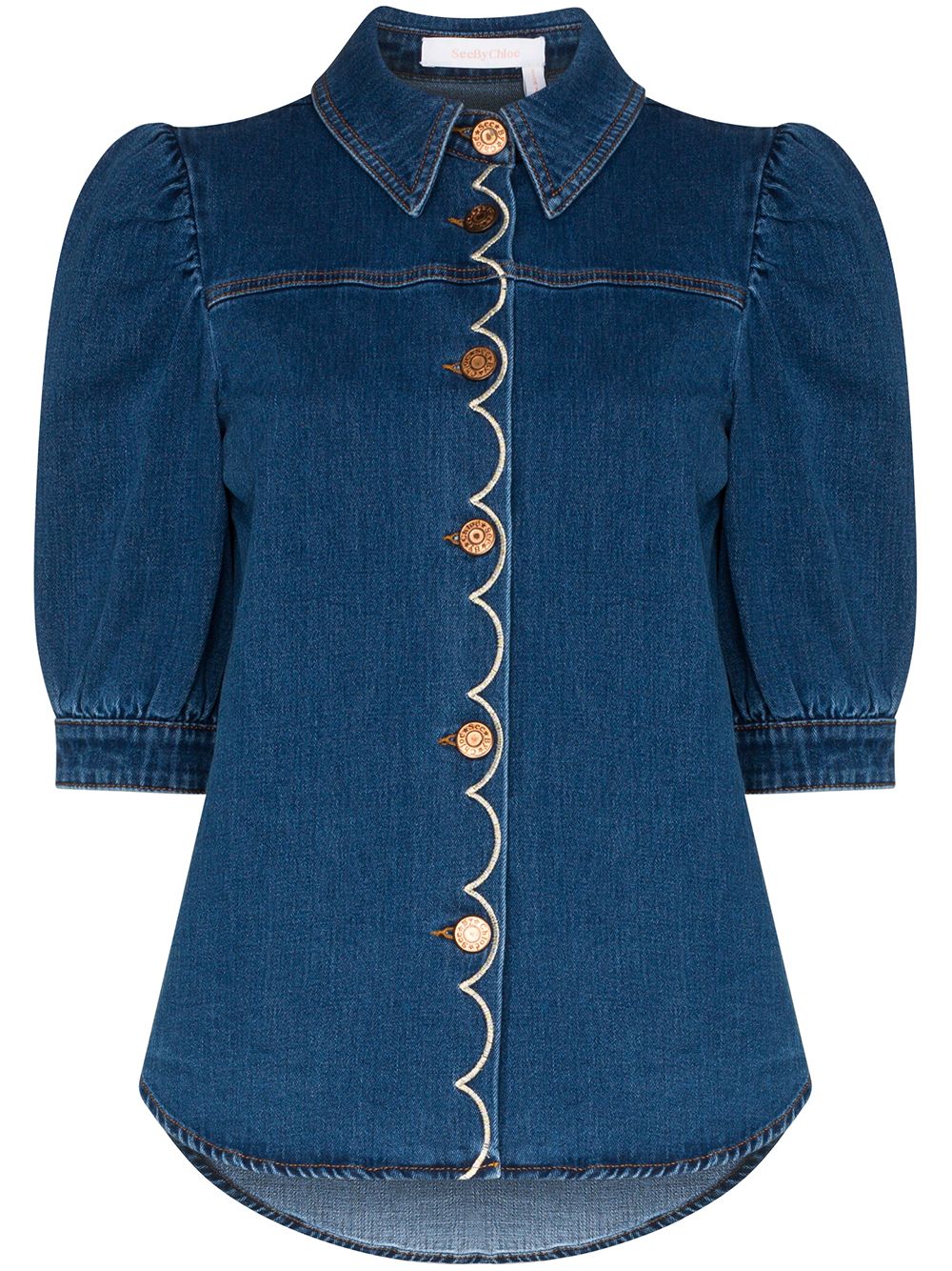 See By Chloé Denim Blouse In 蓝色