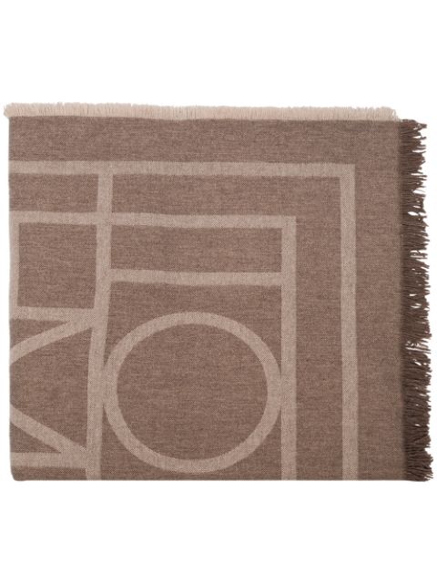 Totême Como strikket tørklæde med monogram