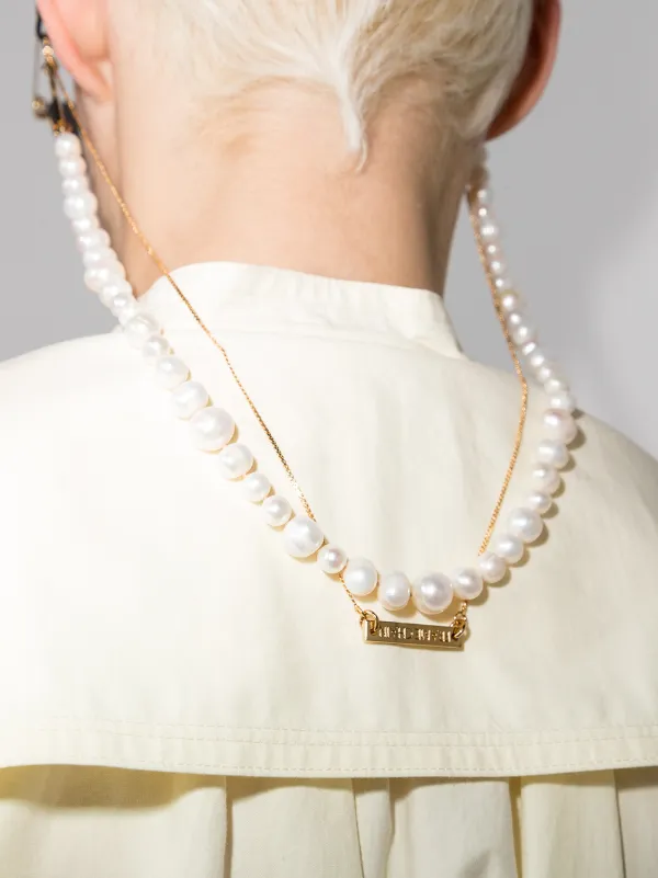 Frame Chain Cordino Per Occhiali Placcato Oro 18kt e Perle - Farfetch