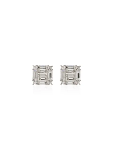 SHAY 18kt white gold square diamond earrings