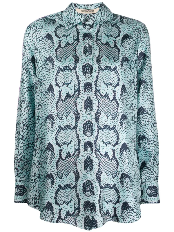 express snake print blouse