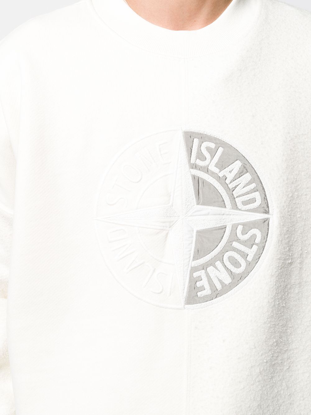 фото Stone Island флисовый джемпер с нашивкой-логотипом