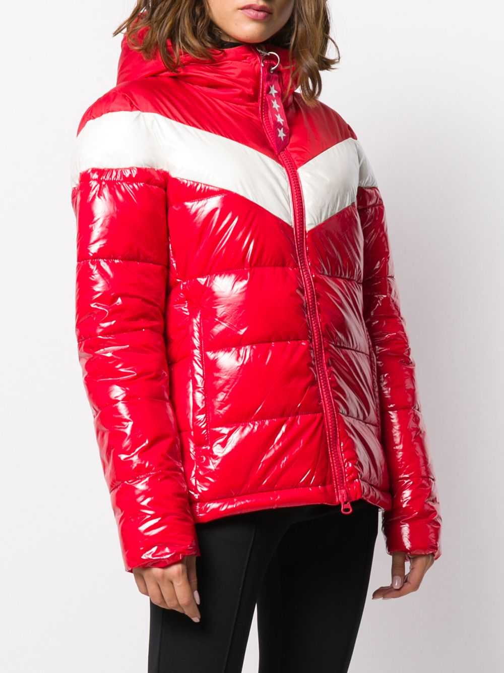 фото Invicta color-block hooded puffer jacket