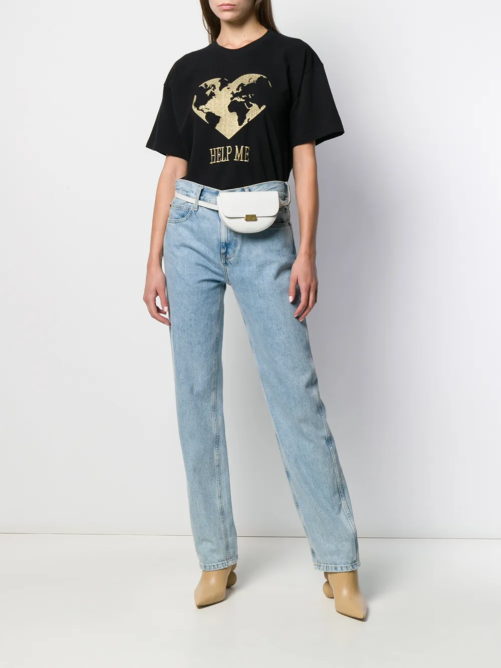  Alberta Ferretti Help Me T-shirt - Black 