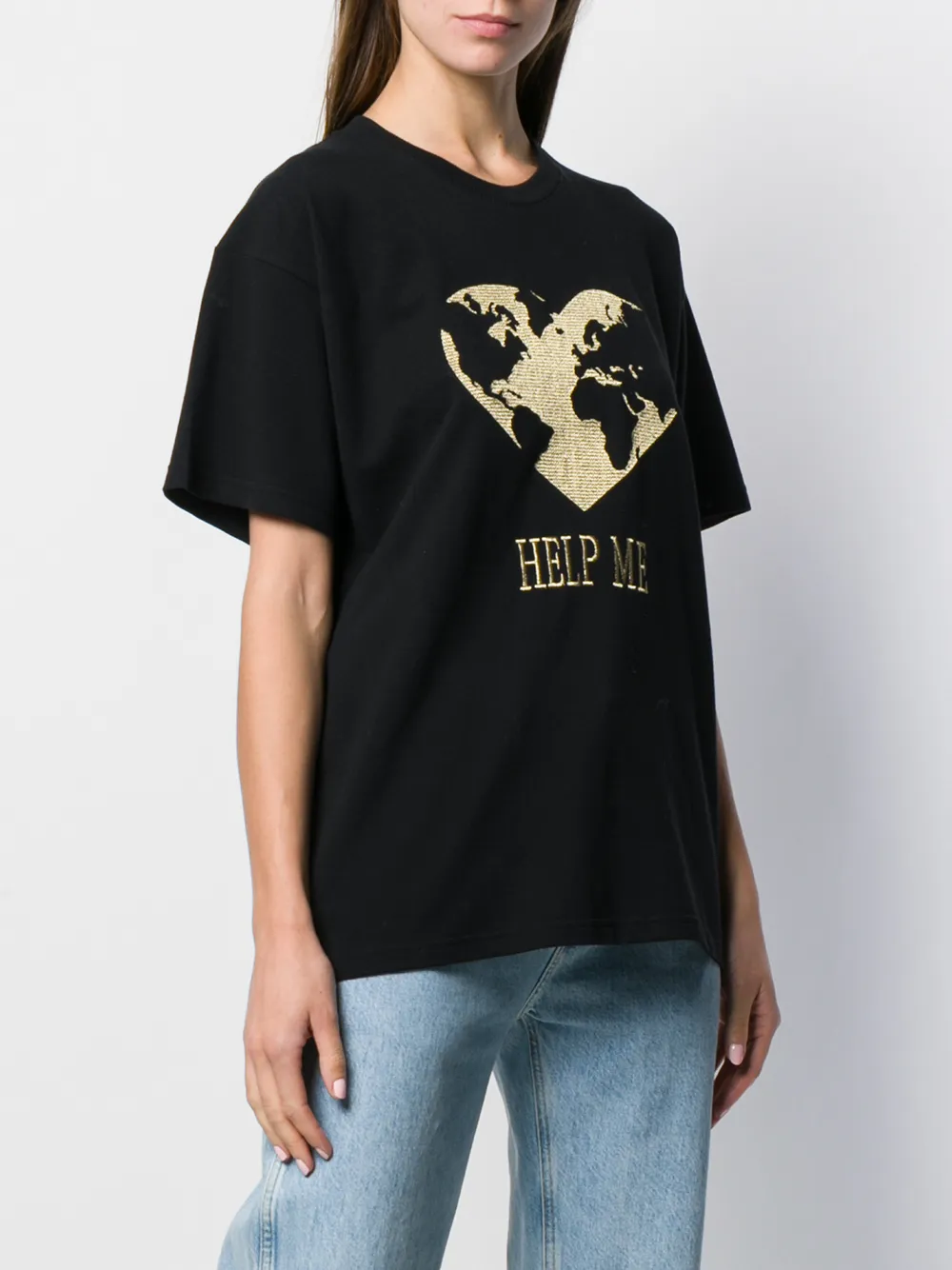  Alberta Ferretti Help Me T-shirt - Black 
