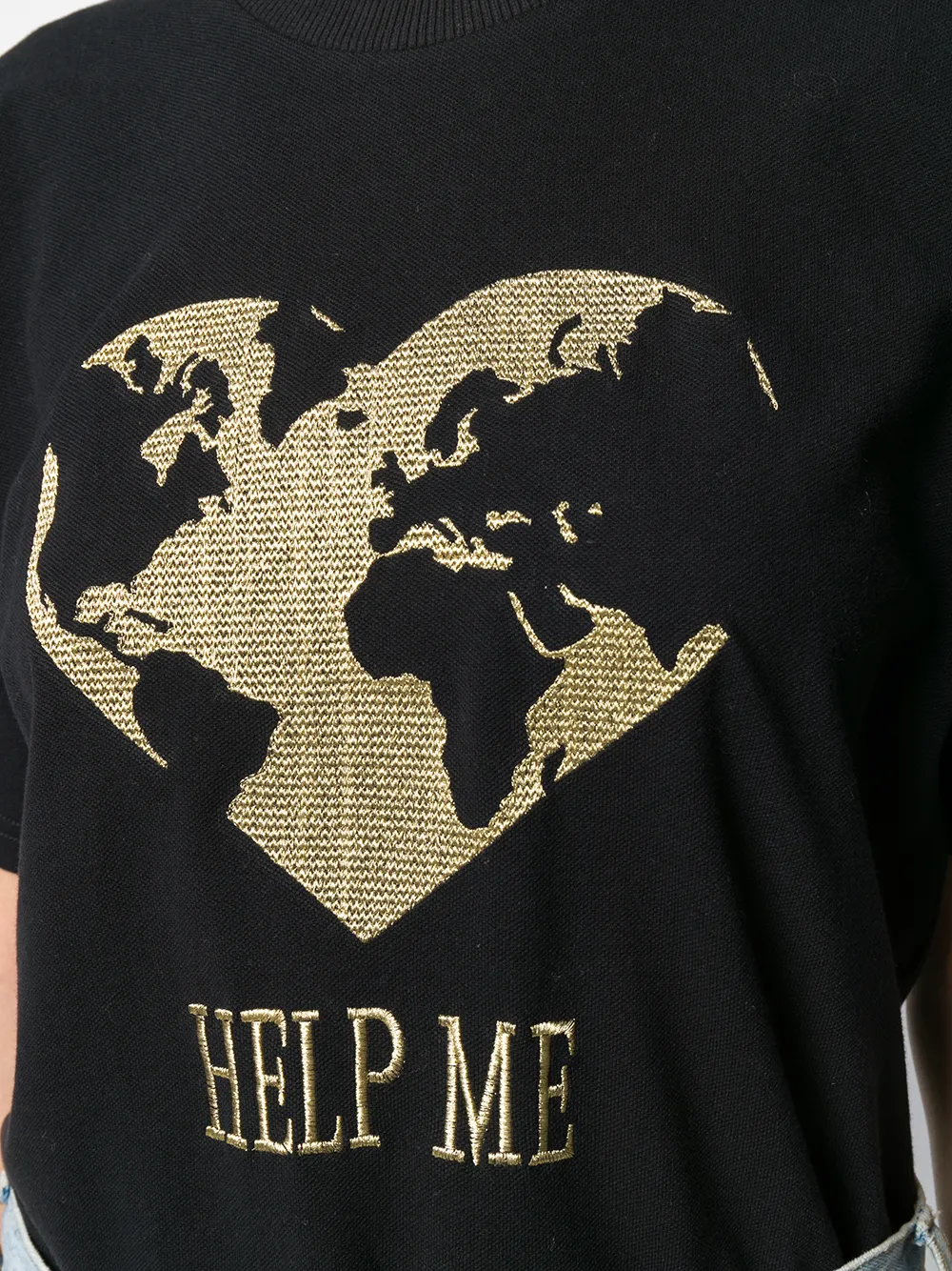 Alberta Ferretti T-shirt met tekst Zwart