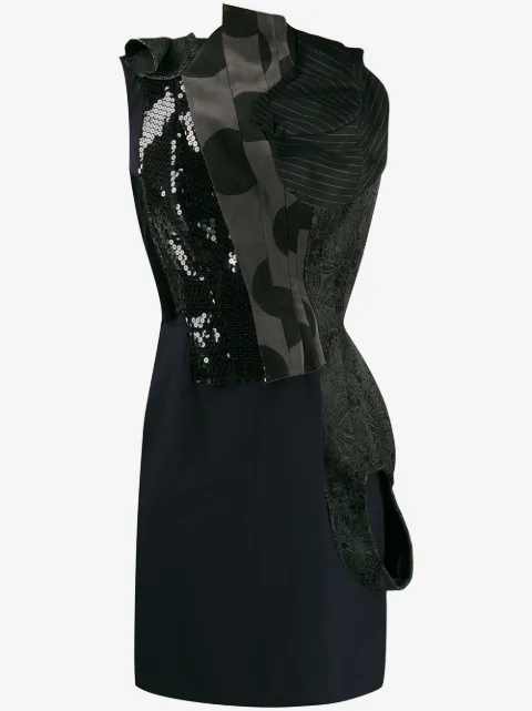 Comme Des Garçons Pre-Owned 2009 deconstructed patchwork dress