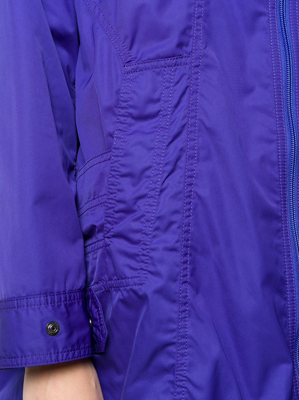 Pre-owned Issey Miyake 2000s Zip-up Raincoat In Purple