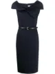 Image 1 of Christian Dior 2000s pre-owned draped bow fitted dress