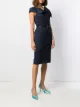 Christian Dior 2000s pre-owned draped bow fitted dress